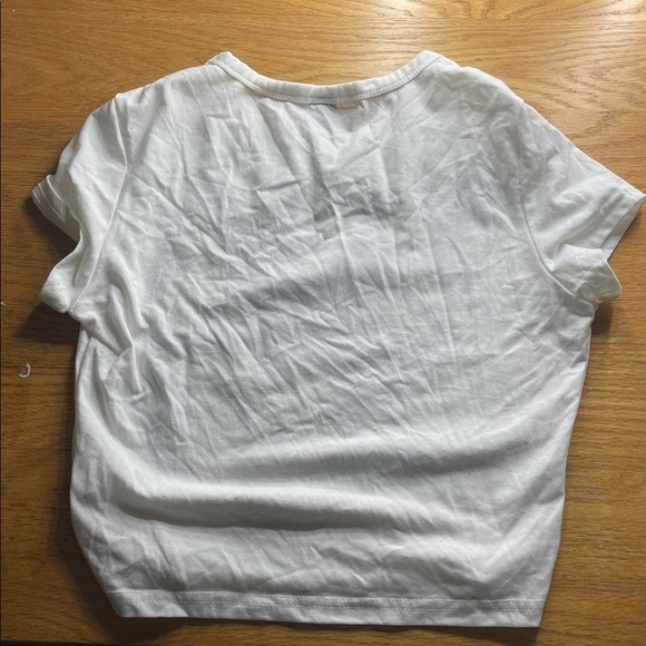 White T-Shirt with Purple Graphic Print - Picture 2 of 3